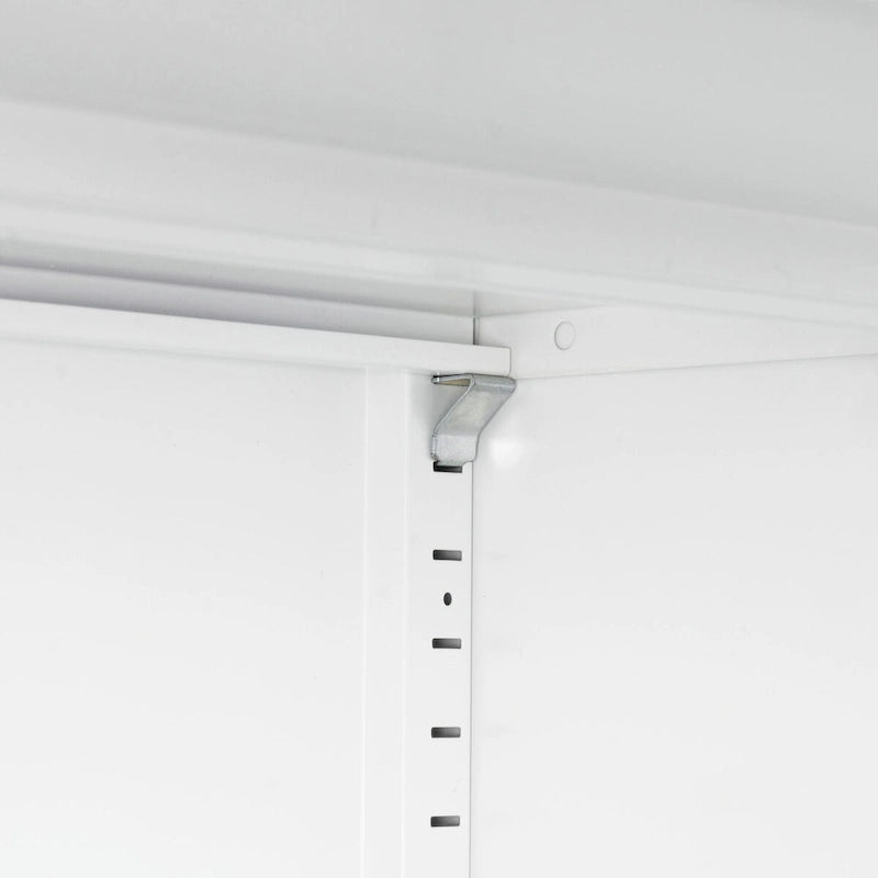 Armoire de rangement de garage en acier verrouillable avec 2 portes et 2 étagères réglables