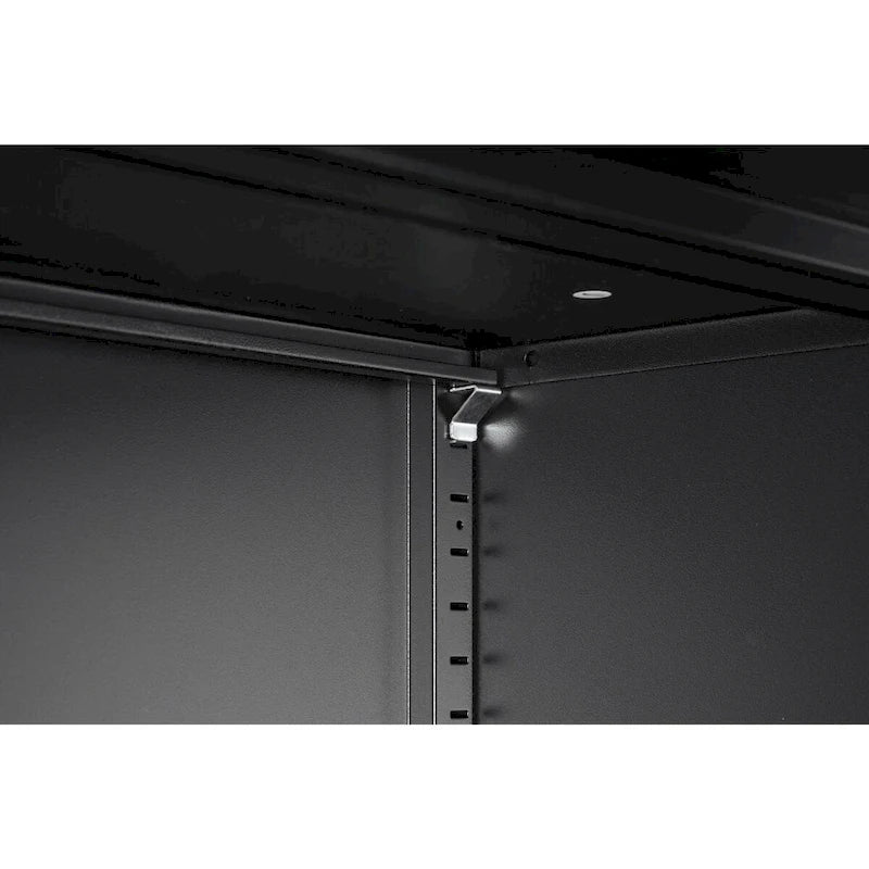 Armoire de rangement de garage en acier verrouillable avec 2 portes et 2 étagères réglables