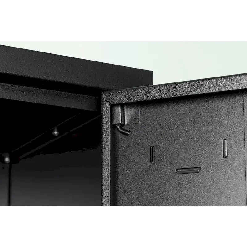 Armoire de rangement de garage en acier verrouillable avec 2 portes et 2 étagères réglables