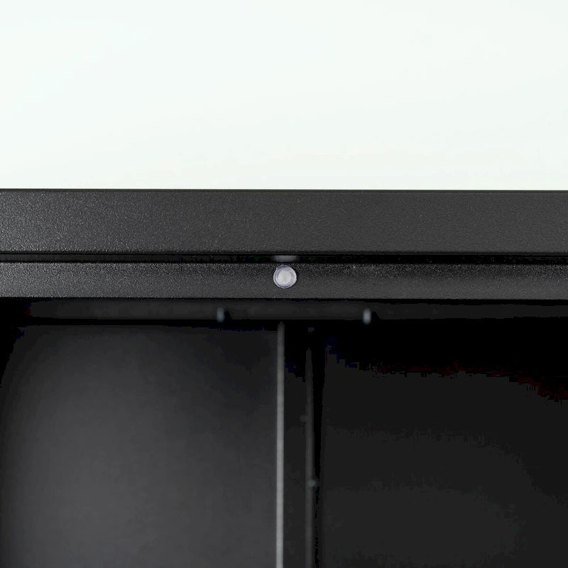 Armoire de rangement de garage en acier verrouillable avec 2 portes et 2 étagères réglables