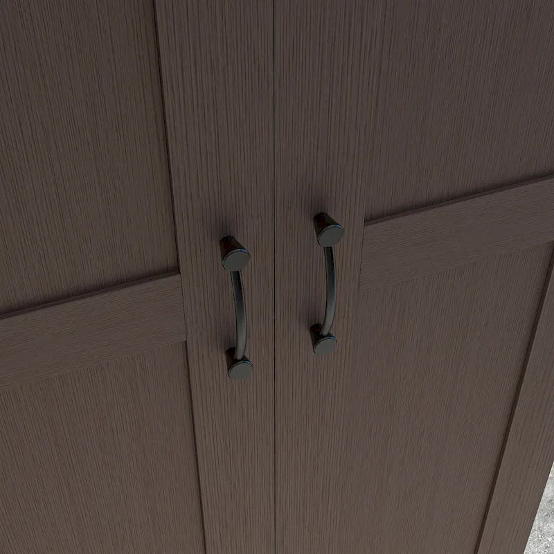 Armoire de rangement haute de 69 po avec étagères mobiles, garde-manger de style moderne avec portes à fermeture douce, café