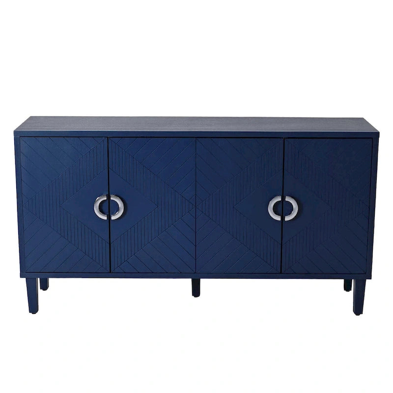 Armoire de rangement à 4 portes élégante et fonctionnelle