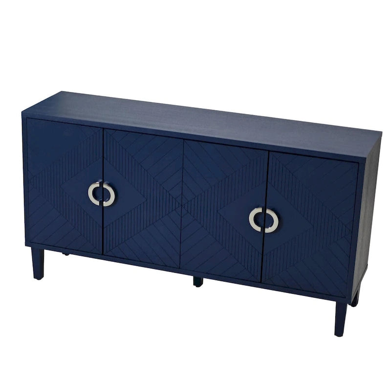 Armoire de rangement à 4 portes élégante et fonctionnelle