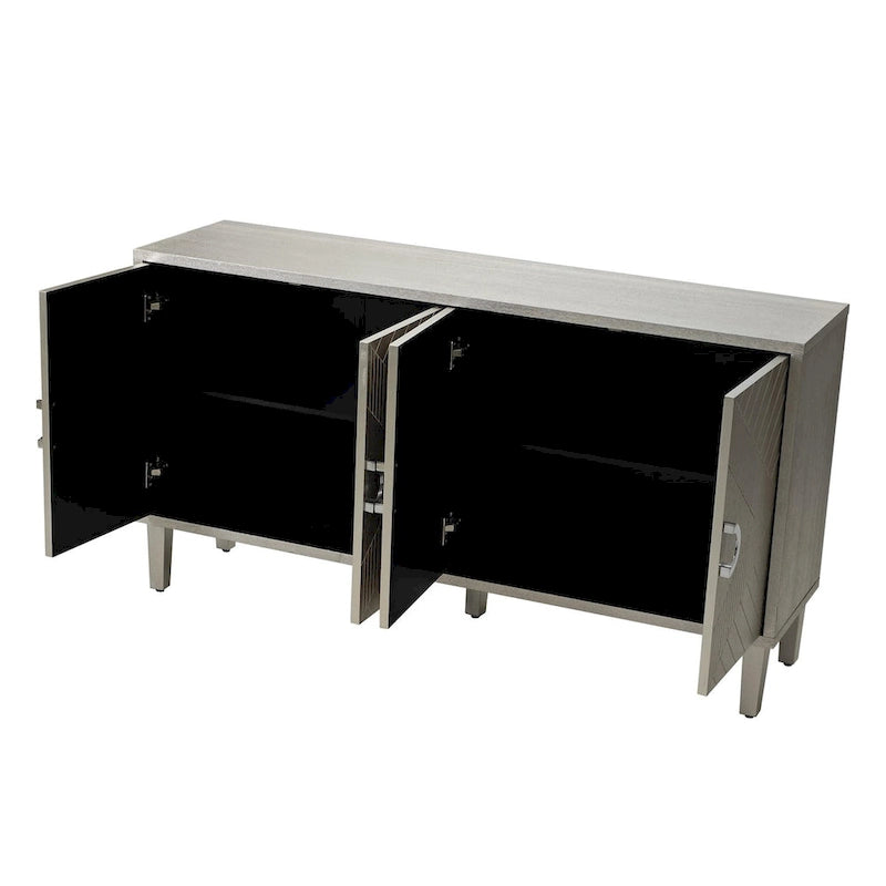 Armoire de rangement à 4 portes élégante et fonctionnelle