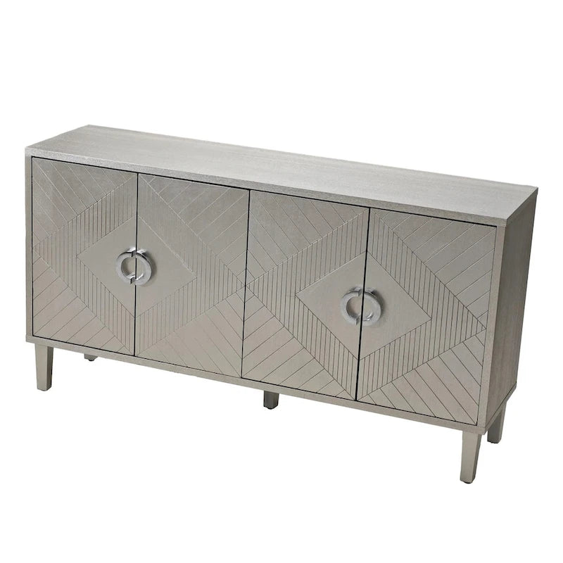 Armoire de rangement à 4 portes élégante et fonctionnelle