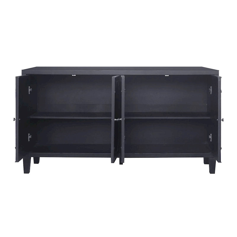 Armoire d'appoint 4 portes en bois buffet de rangement