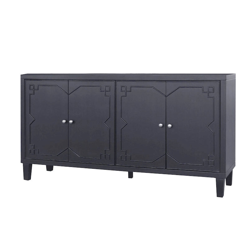 Armoire d'appoint 4 portes en bois buffet de rangement