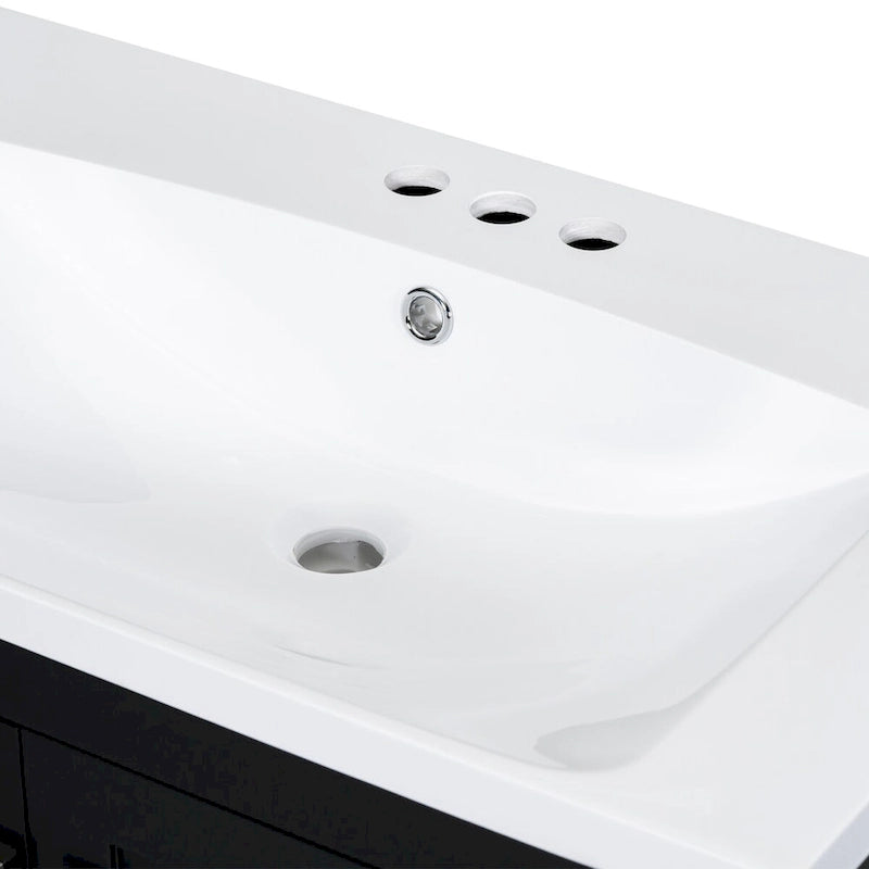 Meuble de rangement de salle de bain avec 2 portes et un tiroir