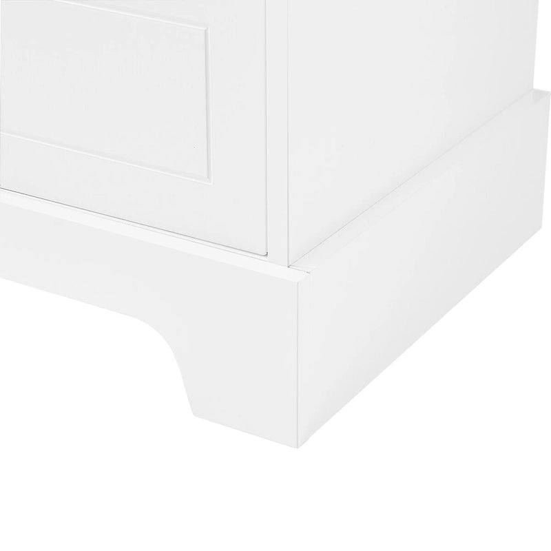 Armoire de rangement avec 2 portes et 4 tiroirs