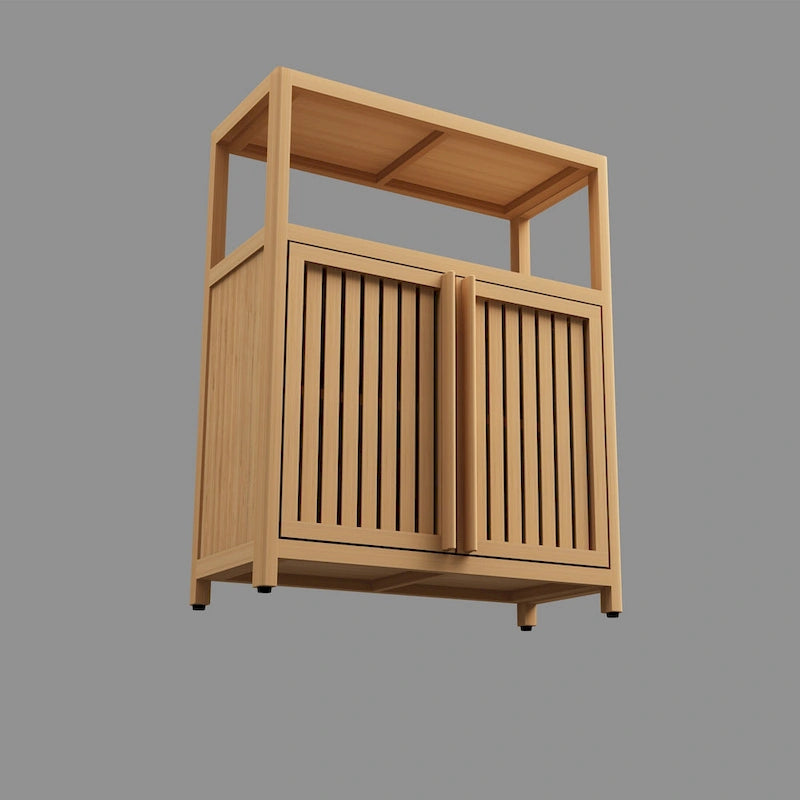 Meuble de rangement en bambou grande capacité
