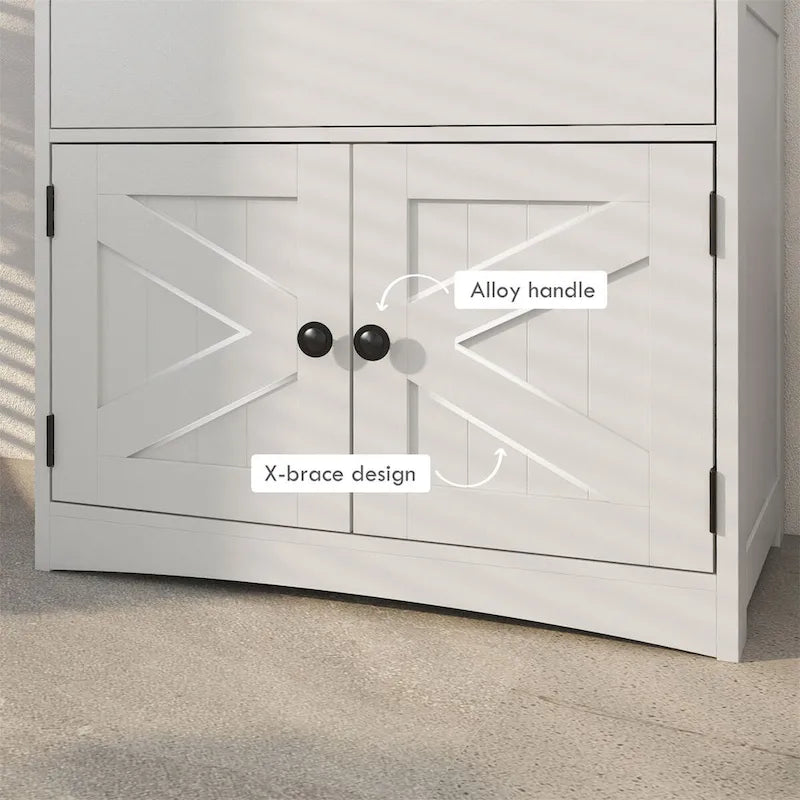 Meuble bas de salle de bain style ferme