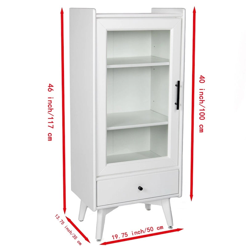 Meuble de rangement de salle de bain avec étagères réglables