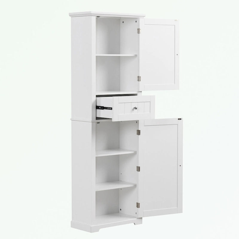Meuble de Rangement de Salle de Bain avec Tiroir et Étagère Réglable