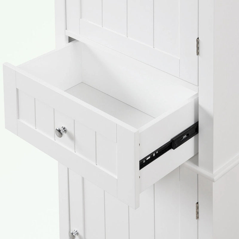 Meuble de Rangement de Salle de Bain avec Tiroir et Étagère Réglable