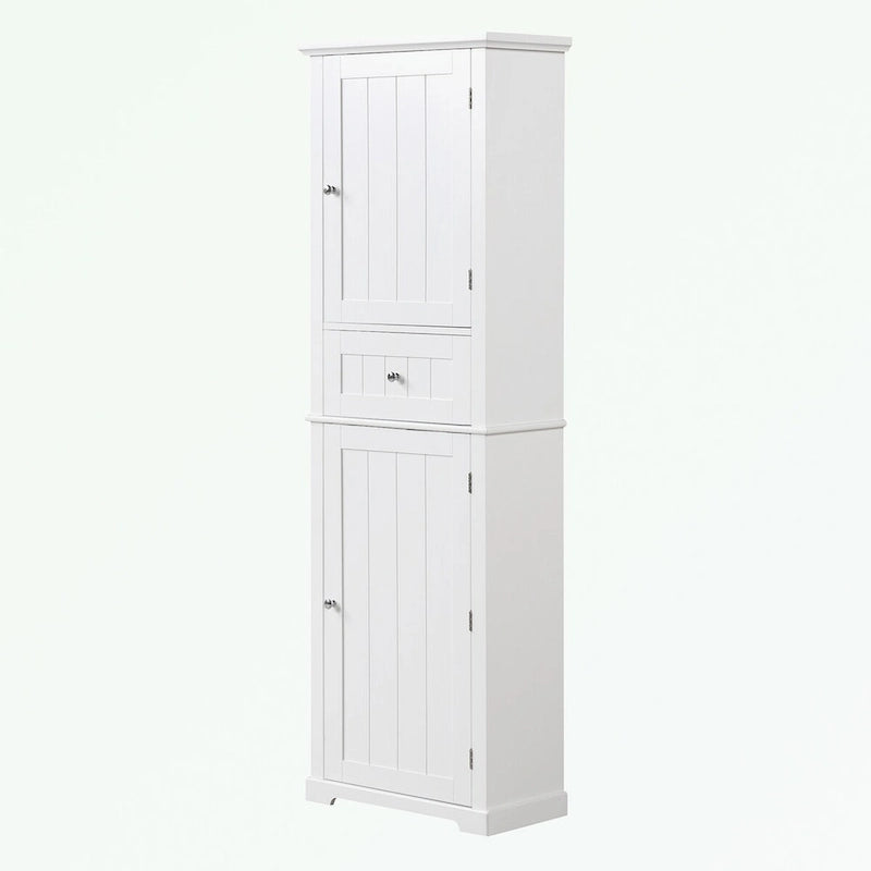 Meuble de Rangement de Salle de Bain avec Tiroir et Étagère Réglable