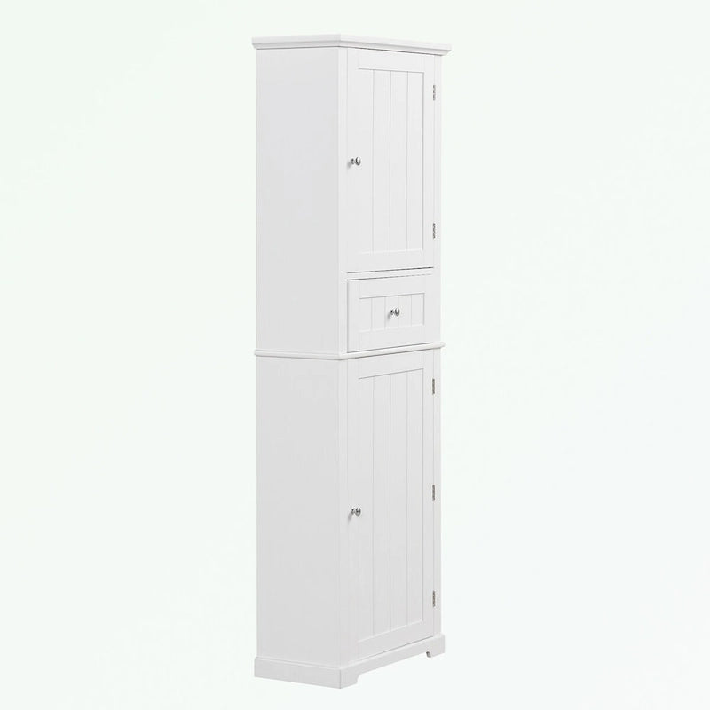 Meuble de Rangement de Salle de Bain avec Tiroir et Étagère Réglable