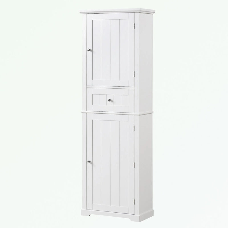 Meuble de Rangement de Salle de Bain avec Tiroir et Étagère Réglable