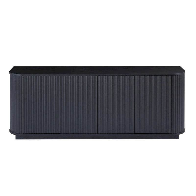Wooden Vertical Striped Cabinet for Kitchen/Bedroom/Entryway