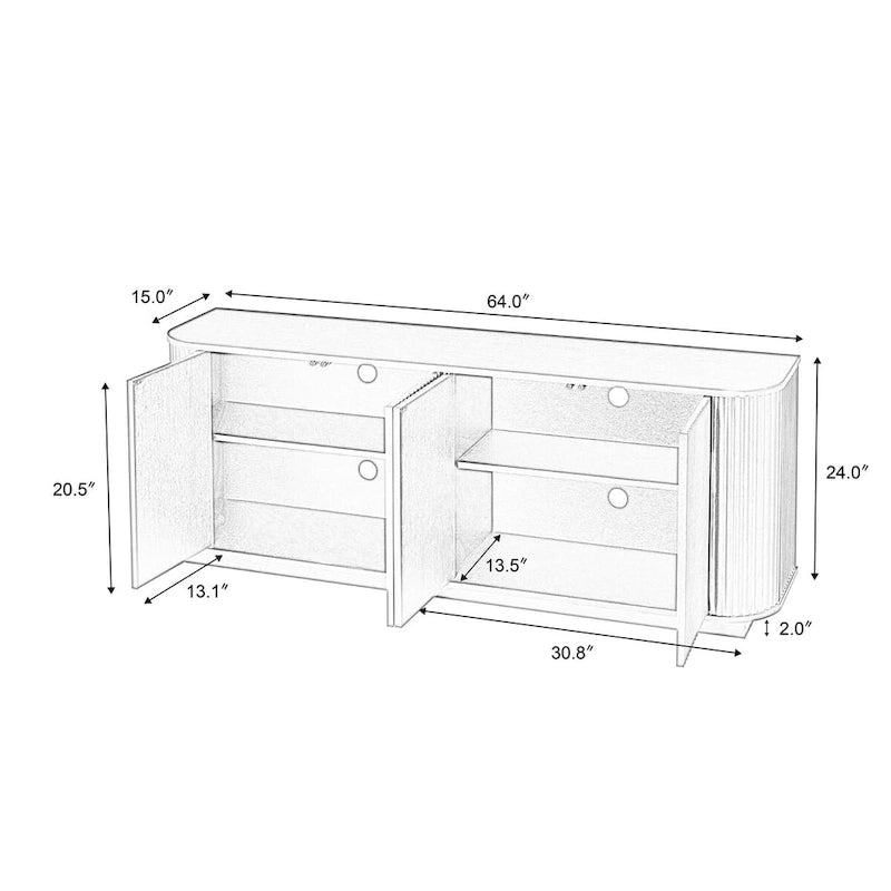 Armoire en bois à rayures verticales pour cuisine/chambre/entrée